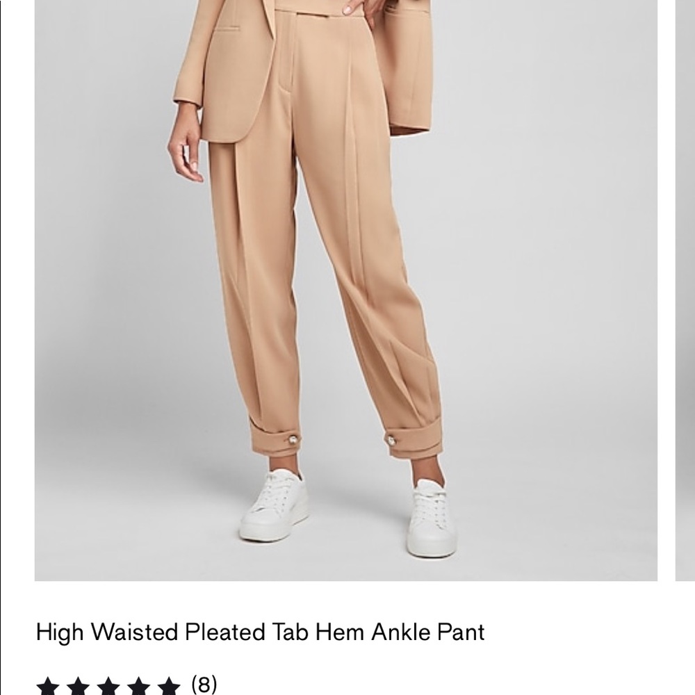 NWT Express ankle high rise belted pants
